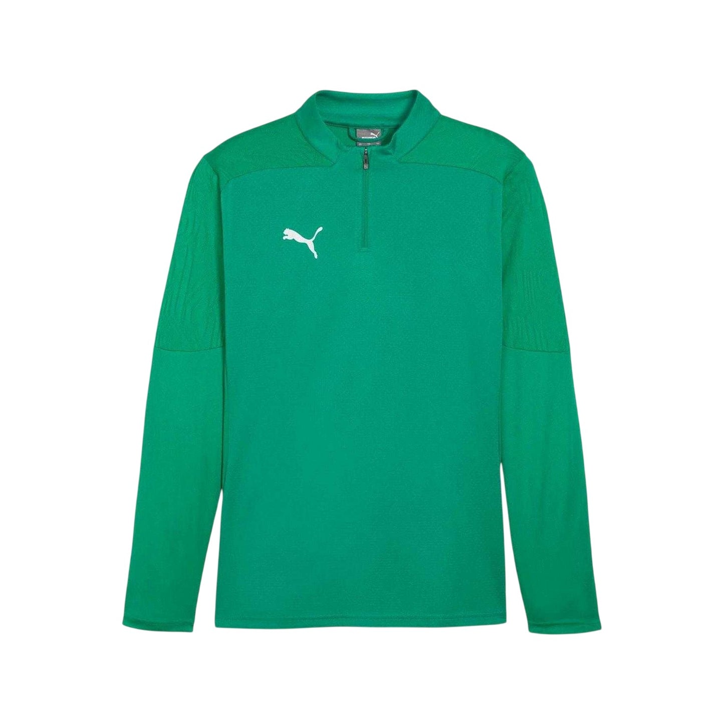 Green - Front - Puma Mens TeamFinal 24 Quarter Zip Training Top