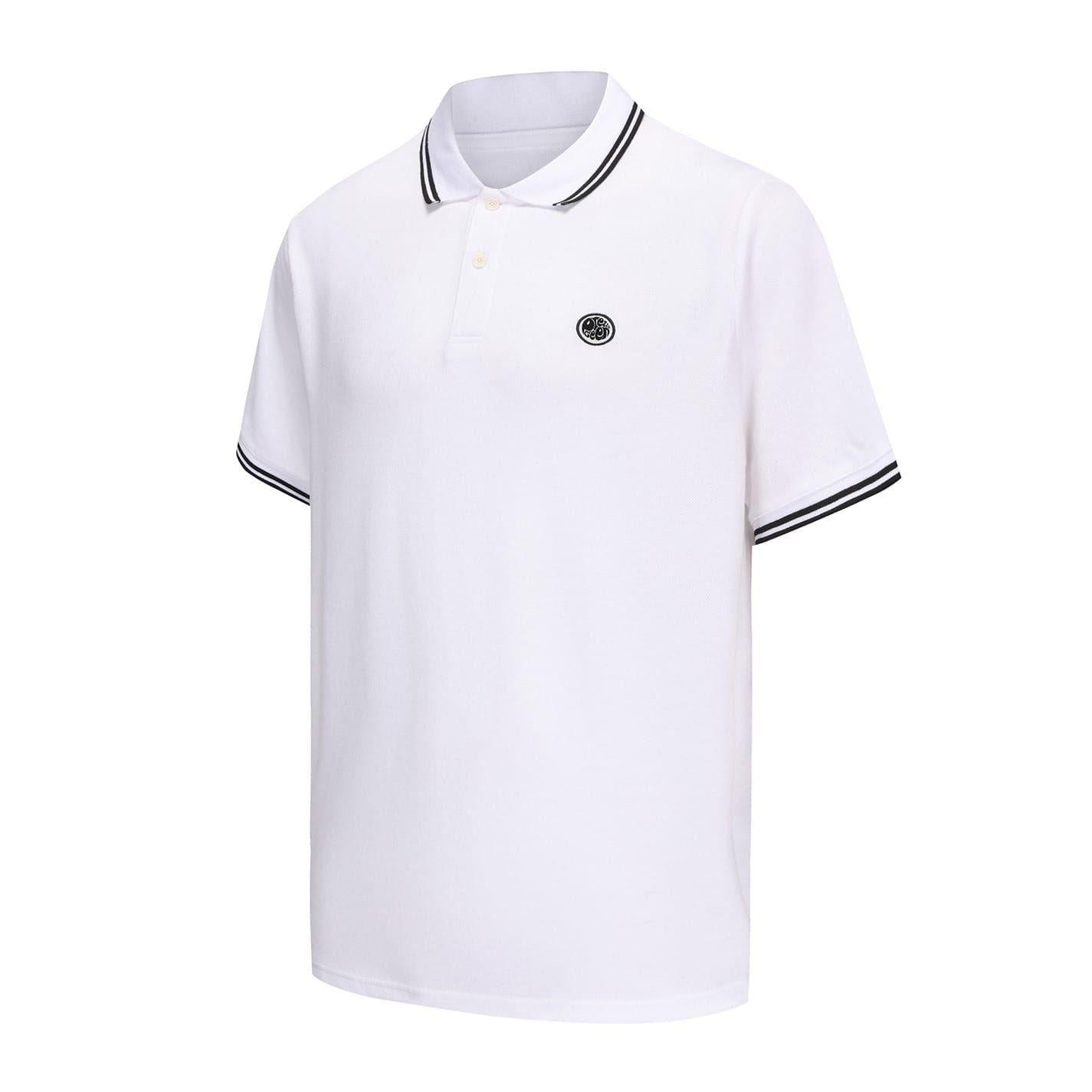 White - Side - Pretty Green Mens Barton Short-Sleeved Polo Shirt