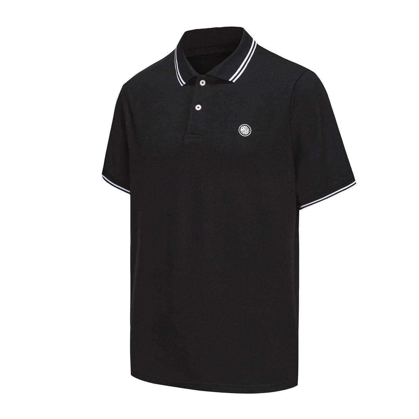 Black - Side - Pretty Green Mens Barton Short-Sleeved Polo Shirt