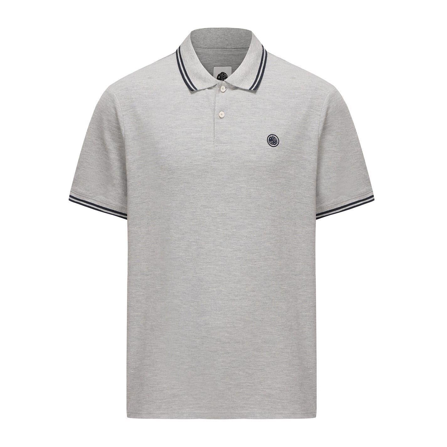 Grey Marl Marl - Front - Pretty Green Mens Barton Short-Sleeved Polo Shirt