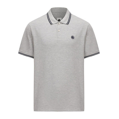 Grey Marl Marl - Front - Pretty Green Mens Barton Short-Sleeved Polo Shirt