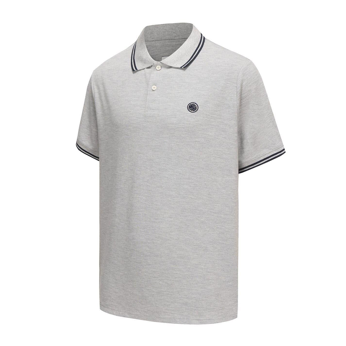 Grey Marl Marl - Side - Pretty Green Mens Barton Short-Sleeved Polo Shirt