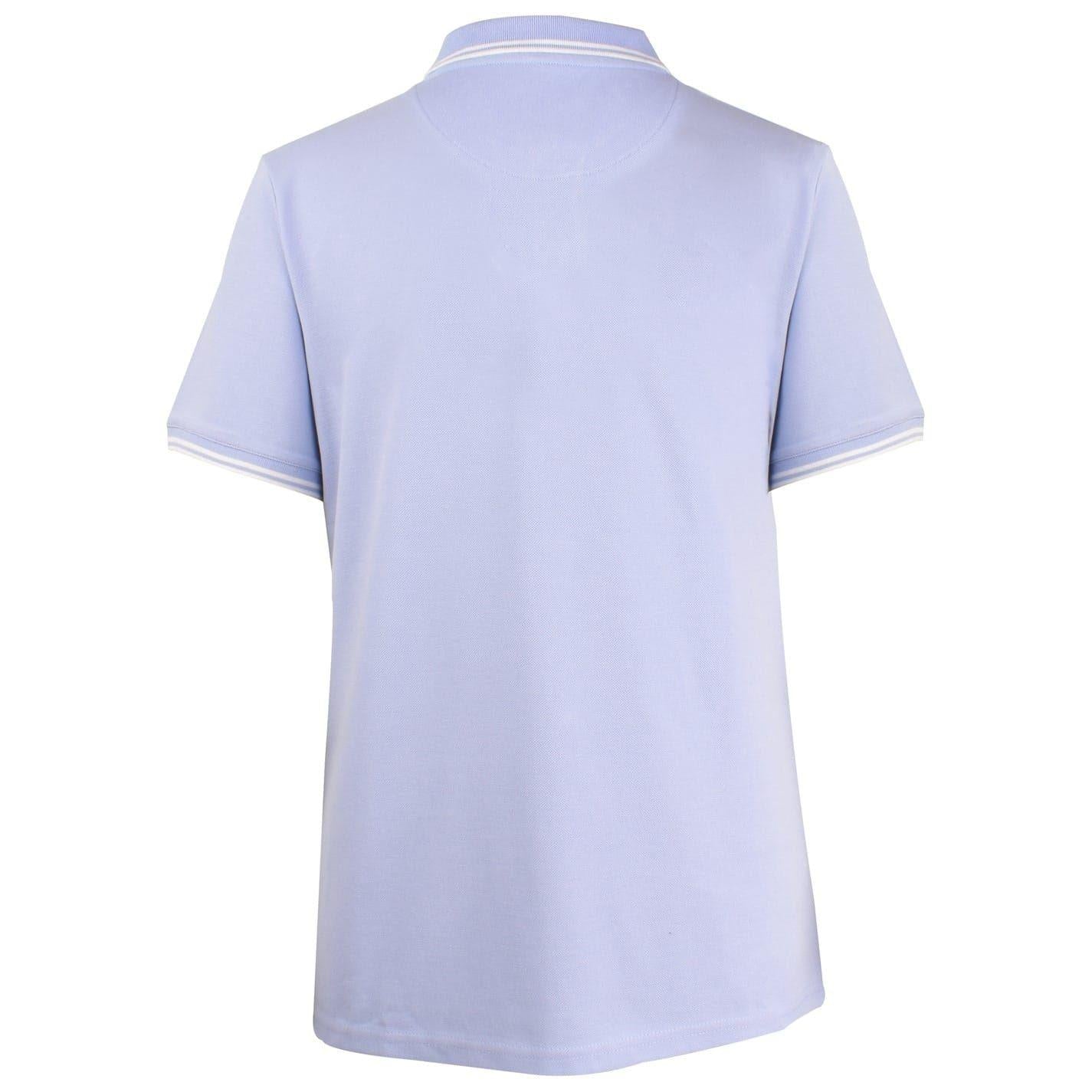 Pastel Blue - Back - Pretty Green Mens Barton Short-Sleeved Polo Shirt