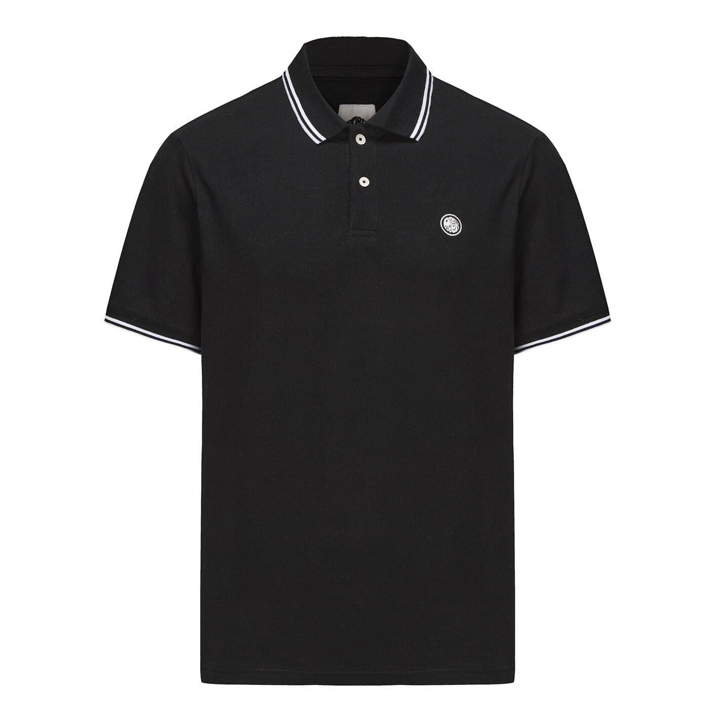 Black - Front - Pretty Green Mens Barton Short-Sleeved Polo Shirt
