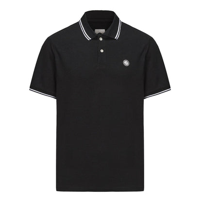 Black - Front - Pretty Green Mens Barton Short-Sleeved Polo Shirt