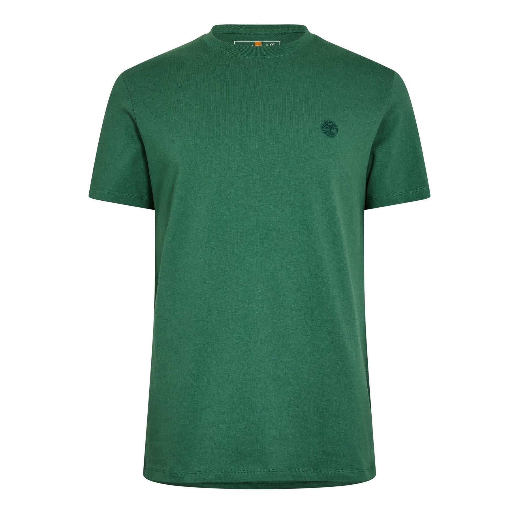 Myrtle Green - Front - Timberland Mens Dunstan River Crew Neck T-Shirt