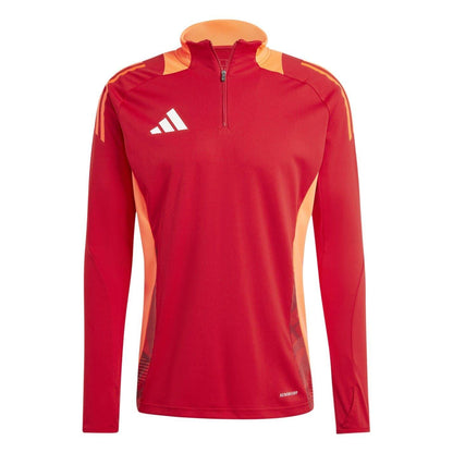 Team Power Red - Front - Adidas Mens Half Zip Long-Sleeved Jersey