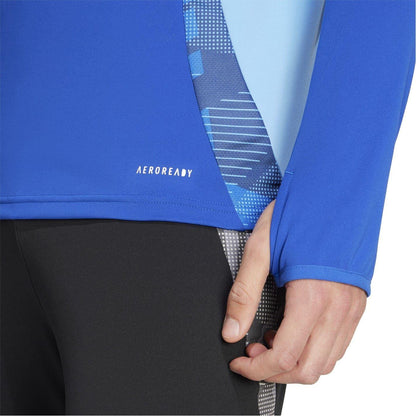 Royal Blue - Lifestyle - Adidas Mens Half Zip Long-Sleeved Jersey