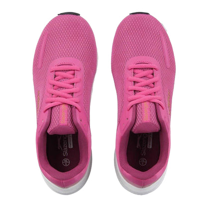 Pink-Gold - Side - Slazenger Childrens-Kids Assent Trainers
