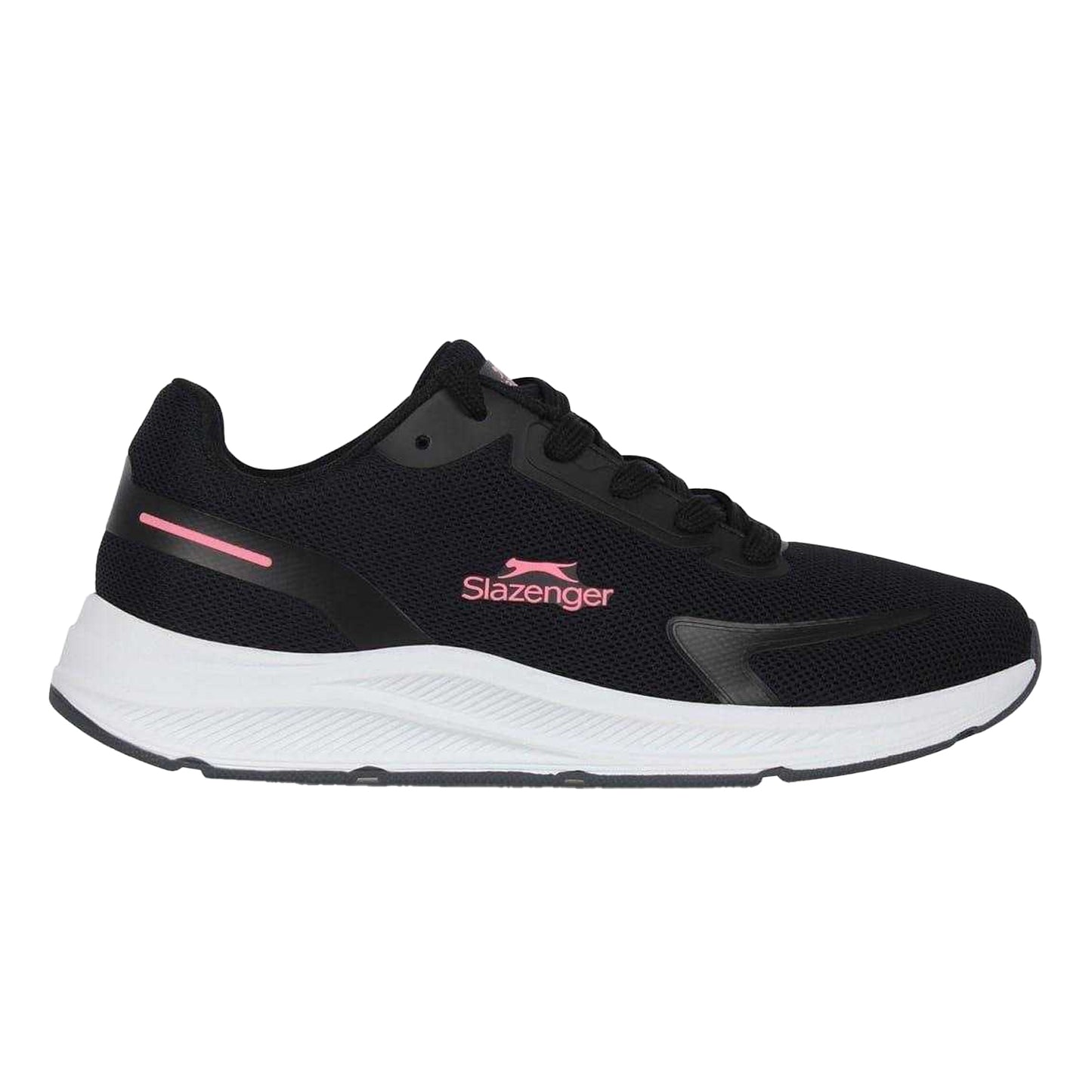 Black-Pink - Front - Slazenger Childrens-Kids Assent Trainers