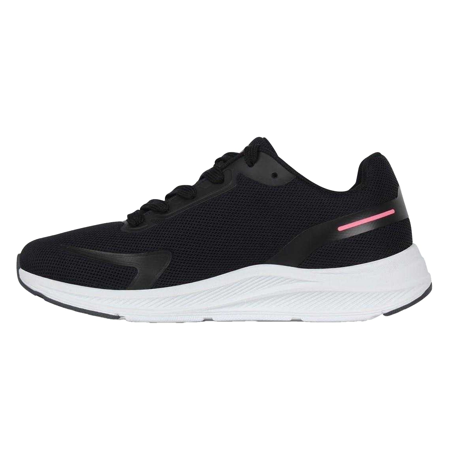 Black-Pink - Side - Slazenger Childrens-Kids Assent Trainers