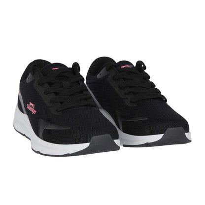 Black-Pink - Pack Shot - Slazenger Childrens-Kids Assent Trainers