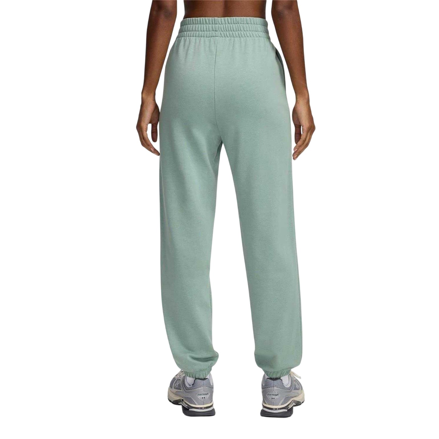 Green - Back - Under Armour Womens-Ladies Rival Terry Joggers