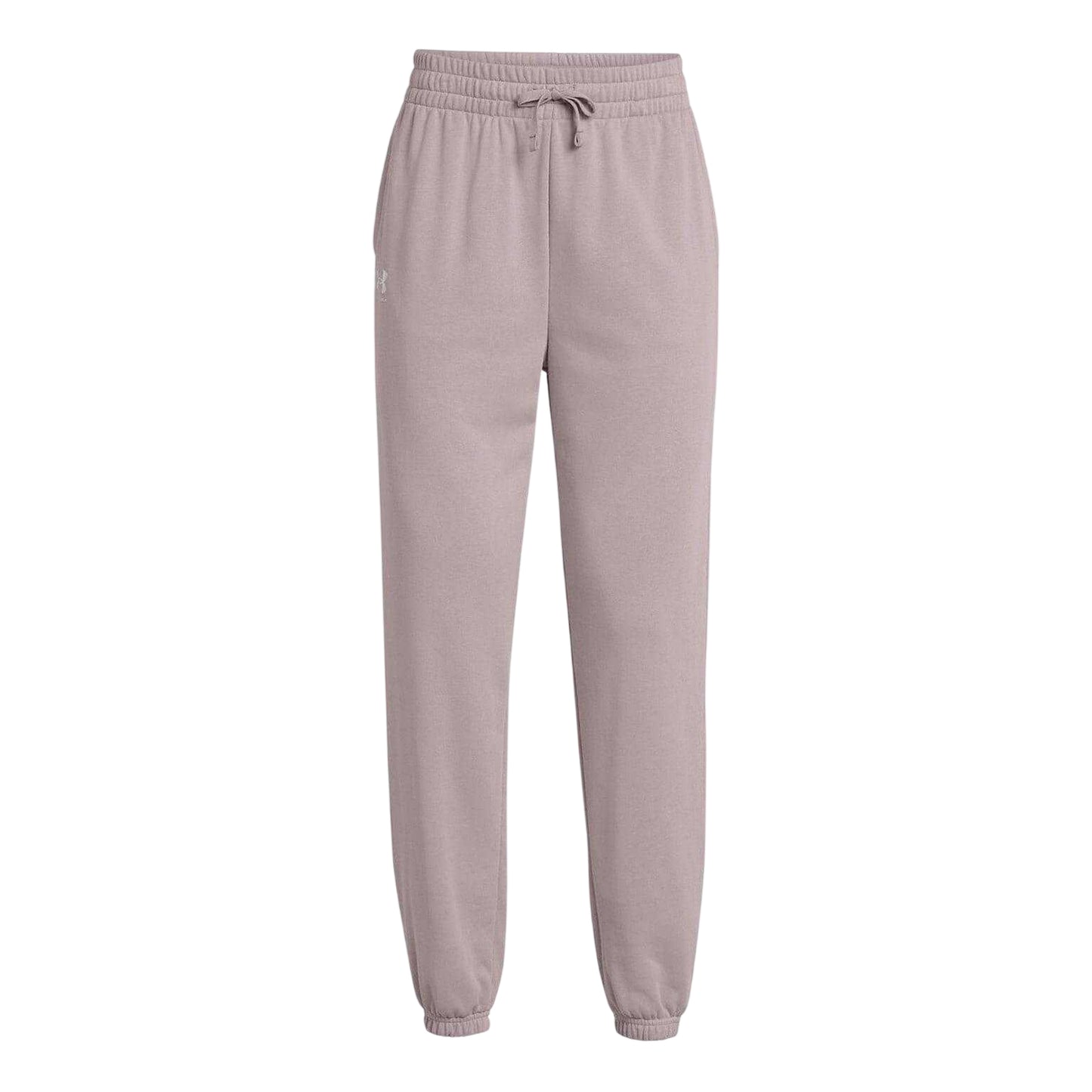 Grey - Front - Under Armour Womens-Ladies Rival Terry Joggers