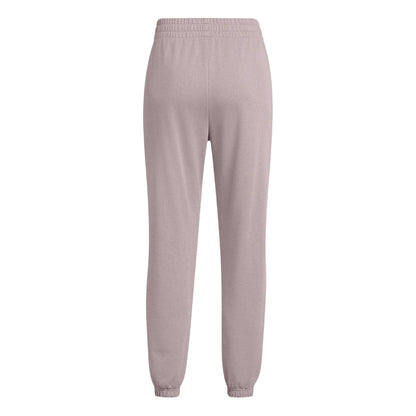 Grey - Back - Under Armour Womens-Ladies Rival Terry Joggers