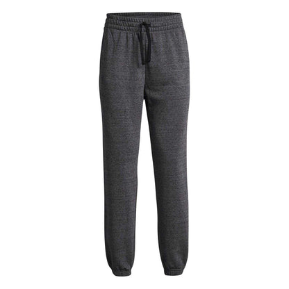 Dark Grey - Front - Under Armour Womens-Ladies Rival Terry Joggers