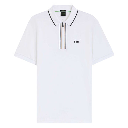 White - Front - Boss Mens Philix Quick Dry Short-Sleeved Polo Shirt
