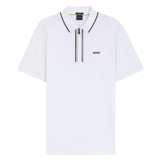 White - Front - Boss Mens Philix Quick Dry Short-Sleeved Polo Shirt