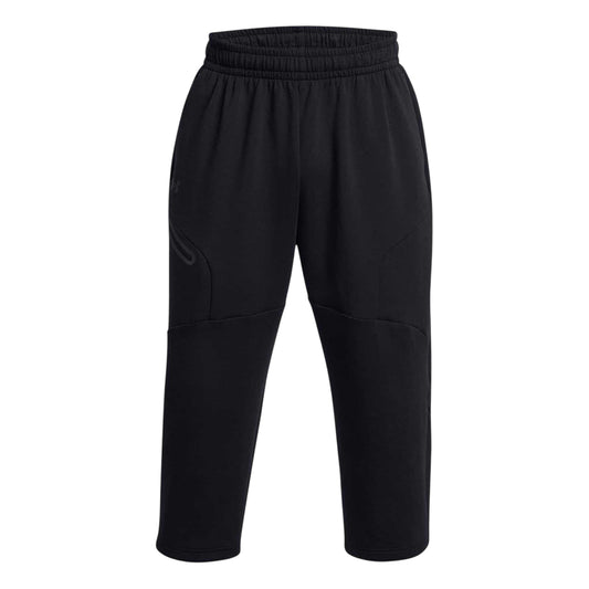 Black - Front - Under Armour Mens Fleece Plain Baggy Sweatpants