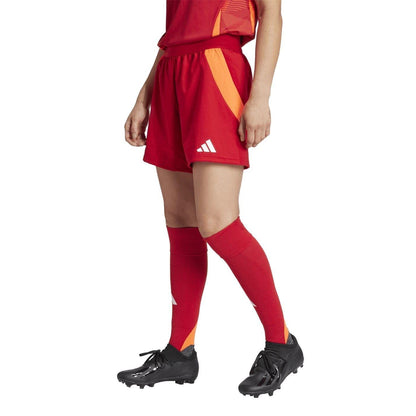 Team Power Red - Pack Shot - Adidas Womens-Ladies Tiro 24 Competition Logo Football Shorts