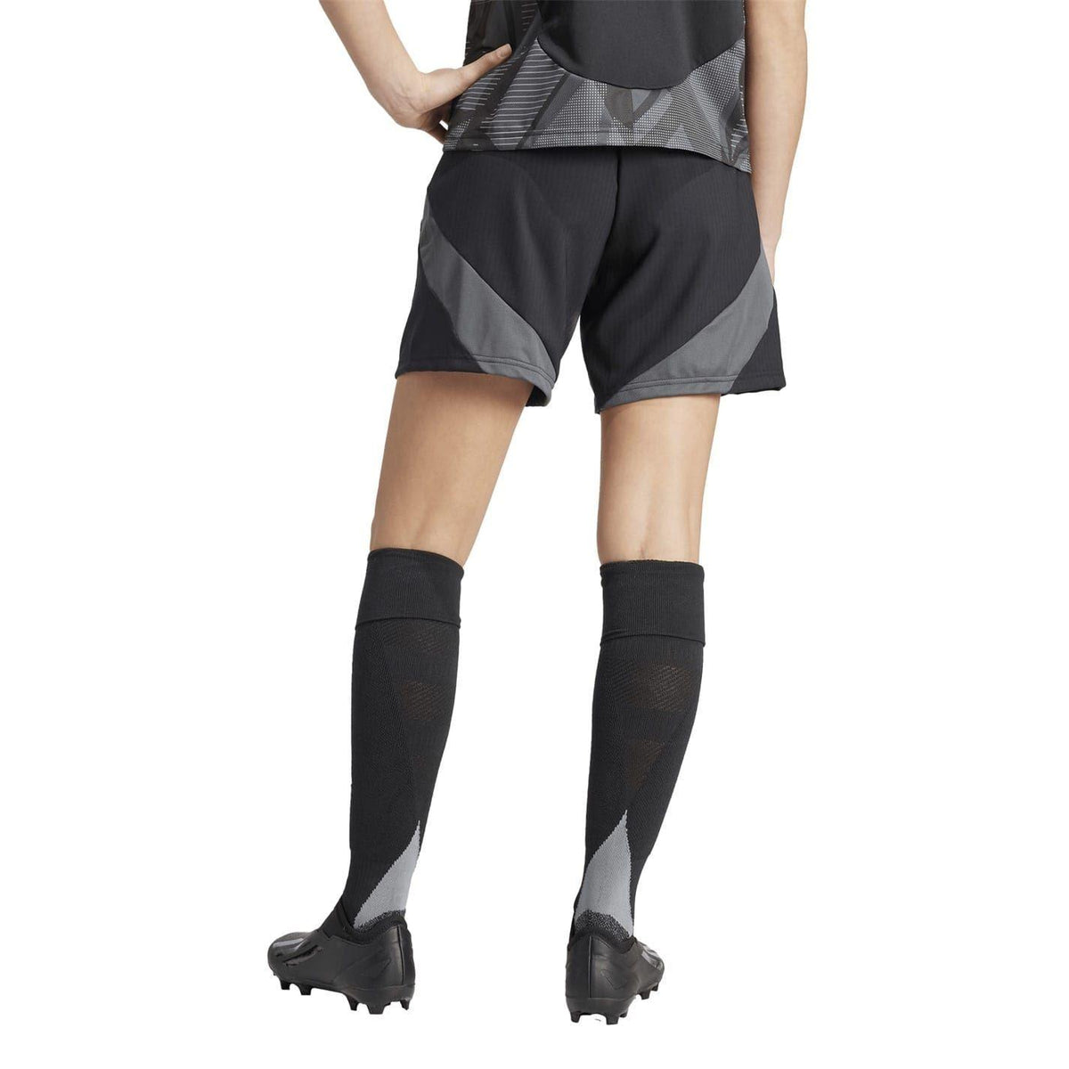 Black - Back - Adidas Womens-Ladies Tiro 24 Competition Logo Football Shorts