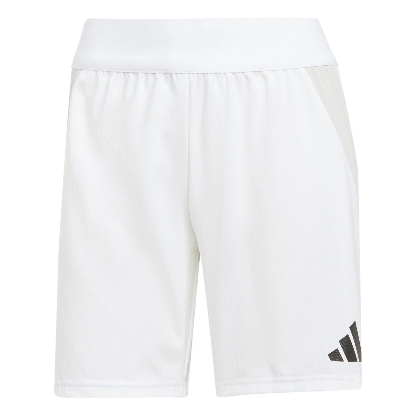 White - Front - Adidas Womens-Ladies Tiro 24 Competition Logo Football Shorts