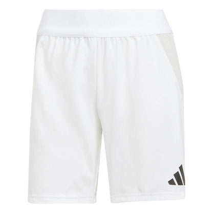 White - Front - Adidas Womens-Ladies Tiro 24 Competition Logo Football Shorts