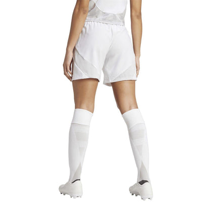 White - Back - Adidas Womens-Ladies Tiro 24 Competition Logo Football Shorts