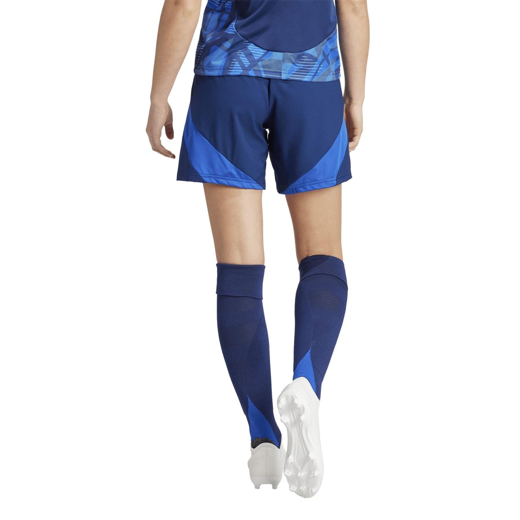 Navy Blue - Back - Adidas Womens-Ladies Tiro 24 Competition Logo Football Shorts