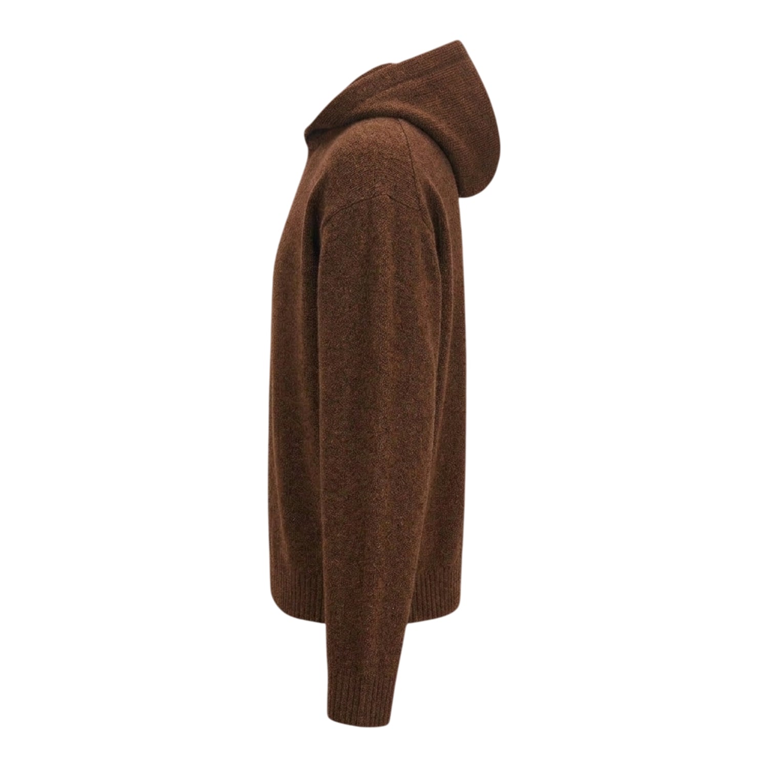 Brown - Side - Jack And Jones Mens Ollie Knitted Hoodie