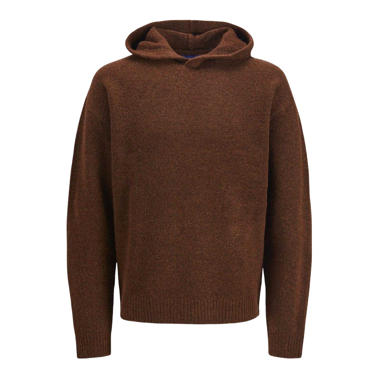 Brown - Front - Jack And Jones Mens Ollie Knitted Hoodie