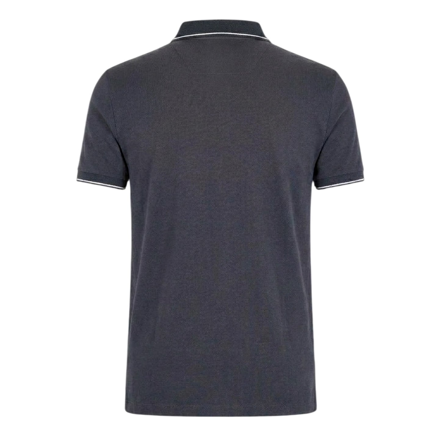 Navy - Back - Armani Exchange Mens Stripe Quarter Zip Polo Shirt
