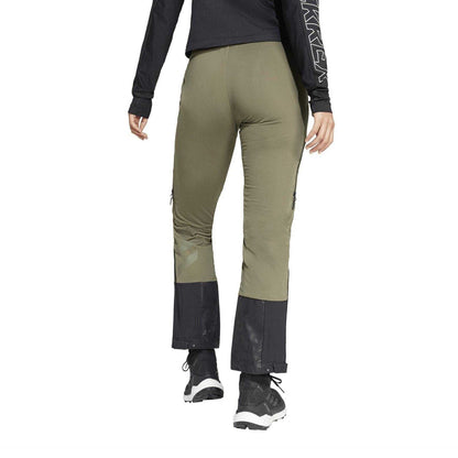 Olive Strata - Back - Adidas Womens-Ladies Xperior Fast Contrast Panel Ski Trousers
