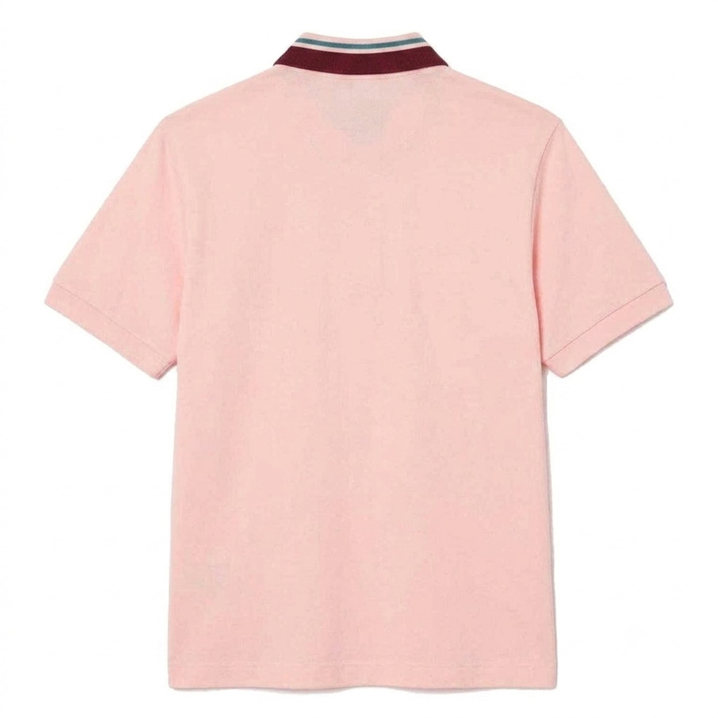 Pink - Back - Lacoste Mens Roland Garros Side Slits Relaxed Fit Short-Sleeved Polo Shirt