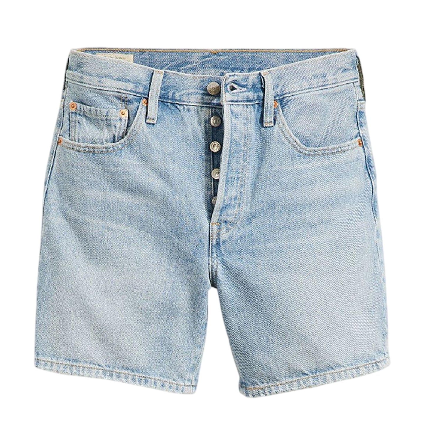 Blue - Front - Levis Womens-Ladies 501 Mid Thigh Shorts