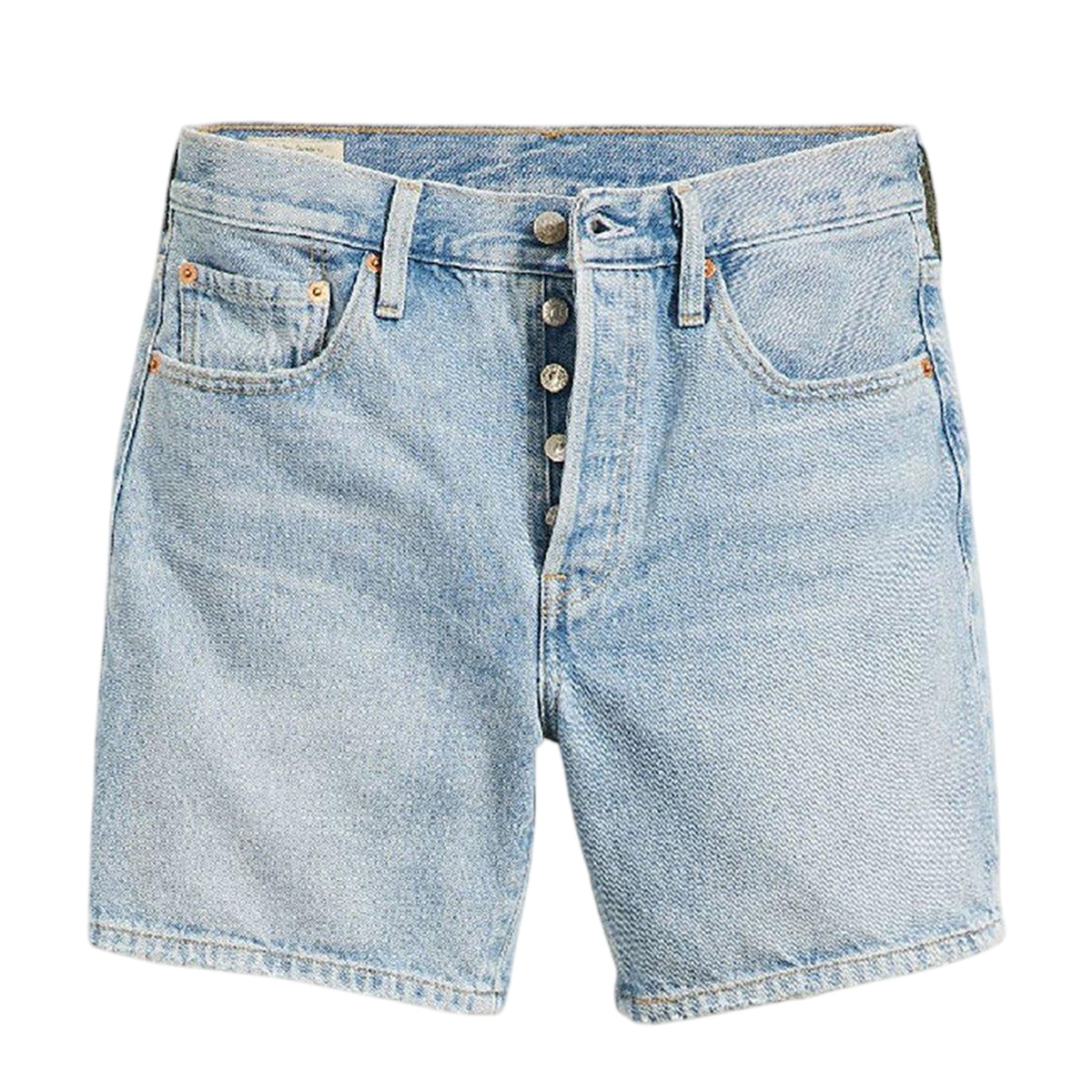 Blue - Front - Levis Womens-Ladies 501 Mid Thigh Shorts