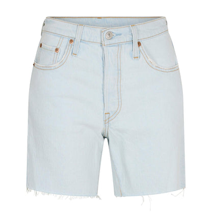 Light Blue - Front - Levis Womens-Ladies 501 Mid Thigh Shorts