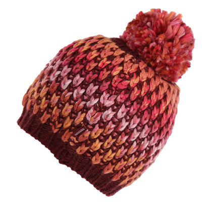 Burgundy - Front - Regatta Childrens-Kids Bitsie V Bobble Beanie