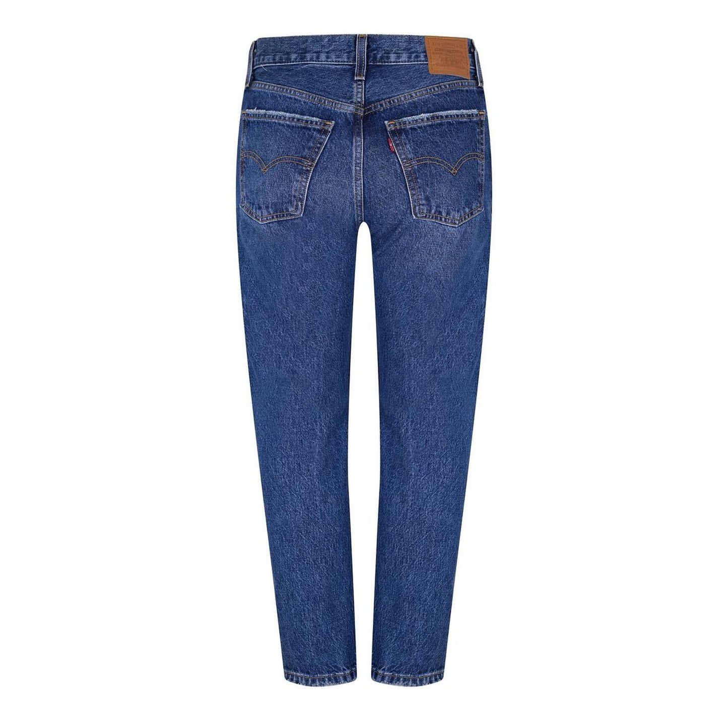 Blue - Back - Levis Womens-Ladies Middy Straight Leg Jeans