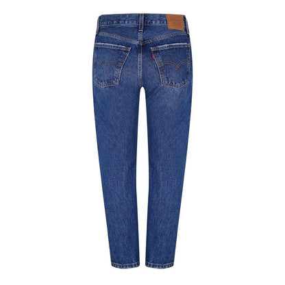 Blue - Back - Levis Womens-Ladies Middy Straight Leg Jeans