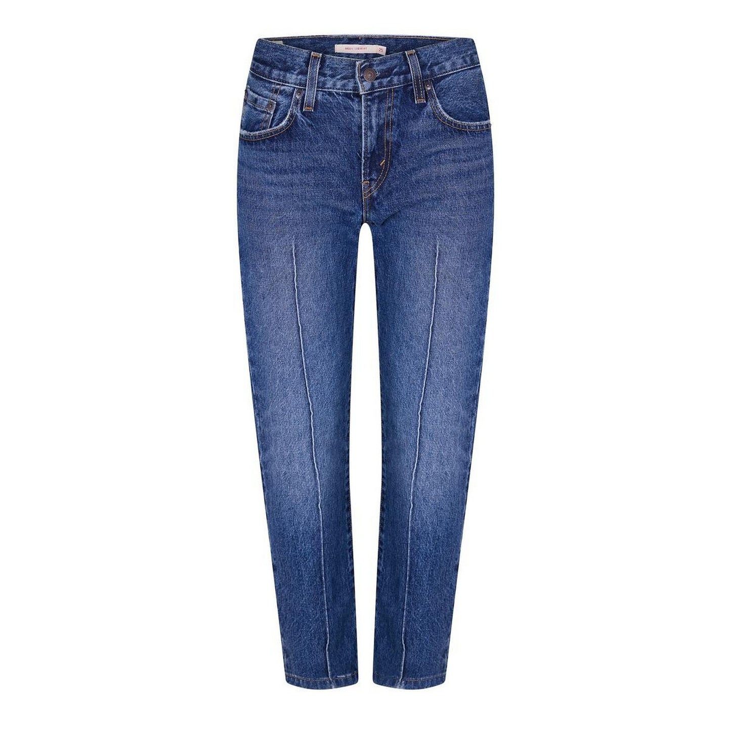Blue - Front - Levis Womens-Ladies Middy Straight Leg Jeans