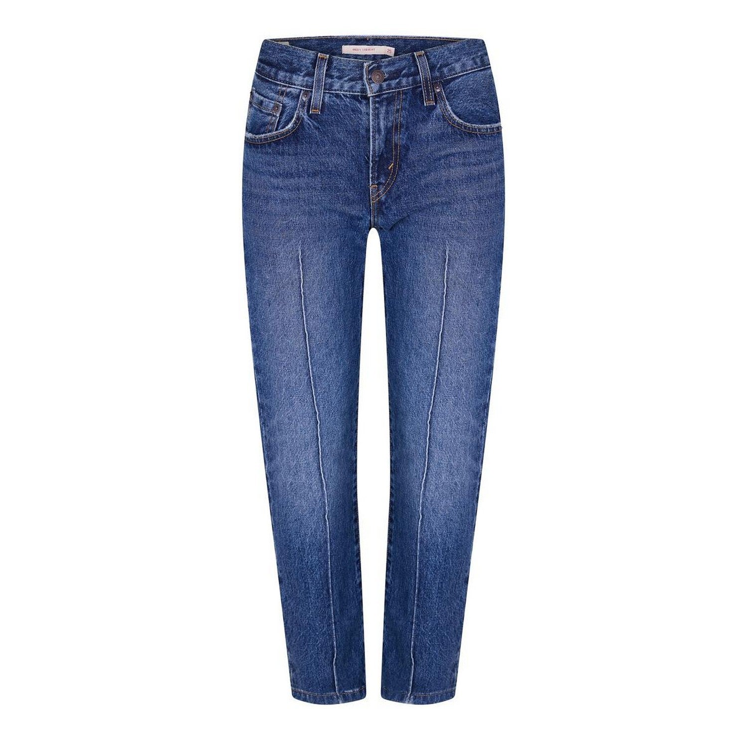 Blue - Front - Levis Womens-Ladies Middy Straight Leg Jeans