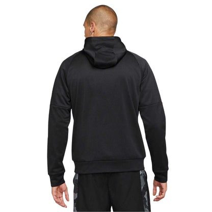 Black - Back - Nike Mens Dri-FIT Training Full Zip Hoodie