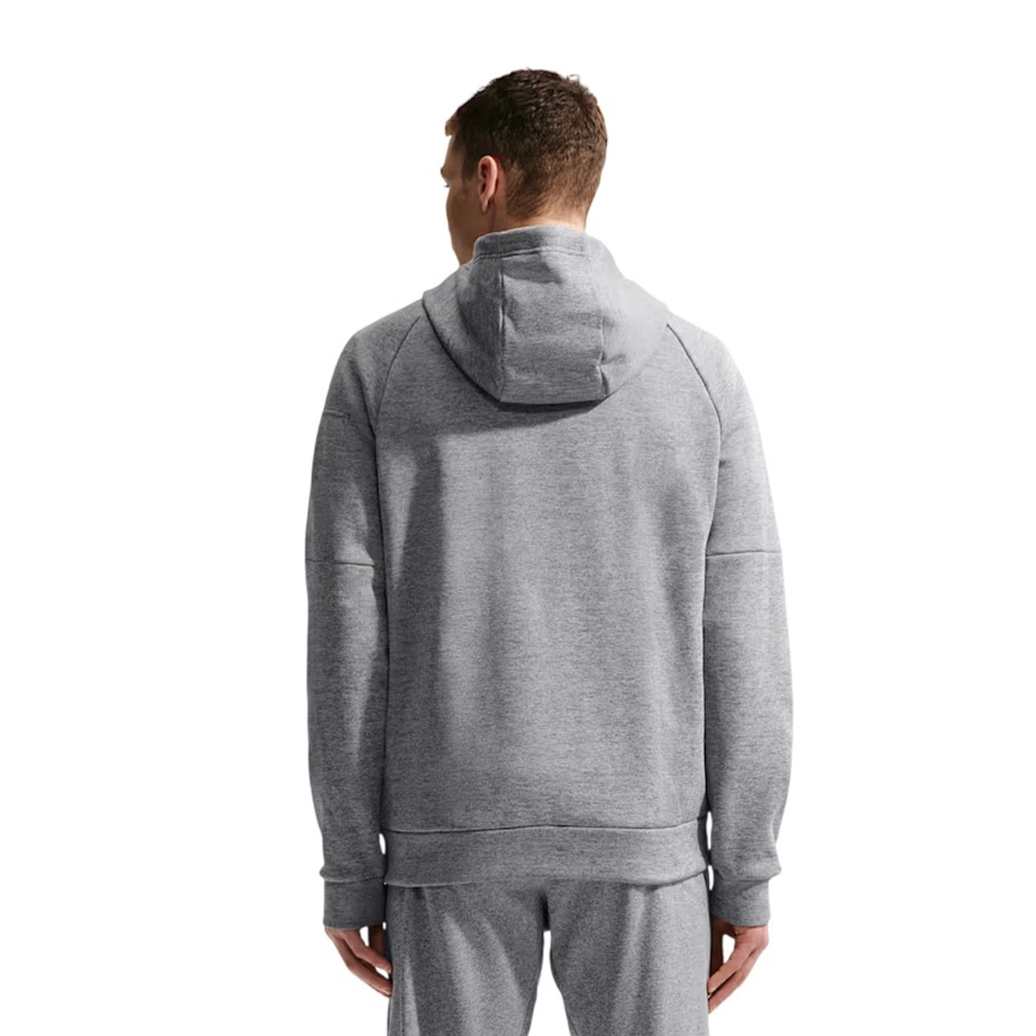 Grey - Back - Nike Mens Dri-FIT Training Full Zip Hoodie
