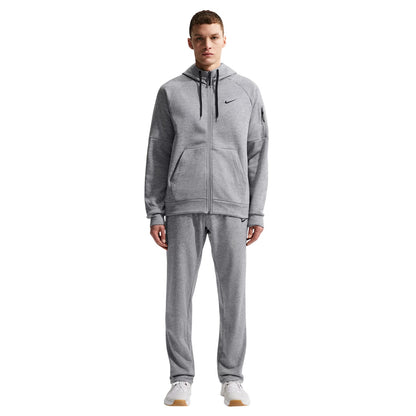 Grey - Side - Nike Mens Dri-FIT Training Full Zip Hoodie