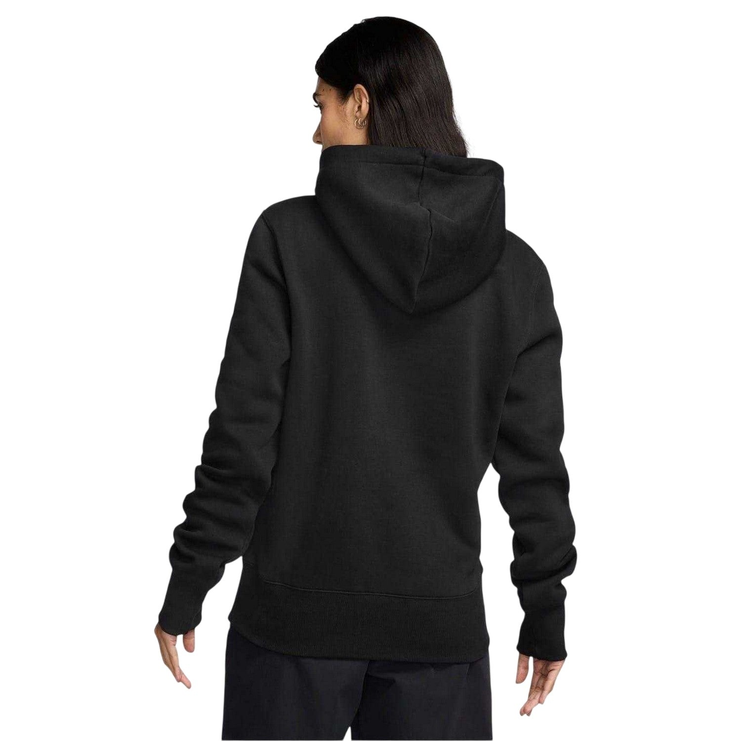 Black-White - Back - Nike Womens-Ladies Phoenix Fleece Pull Over Hoodie