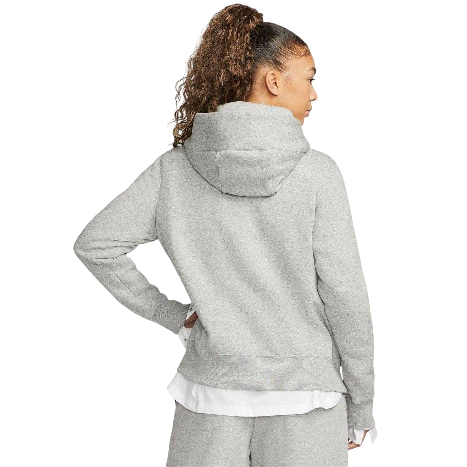 Grey - Back - Nike Womens-Ladies Phoenix Fleece Pull Over Hoodie