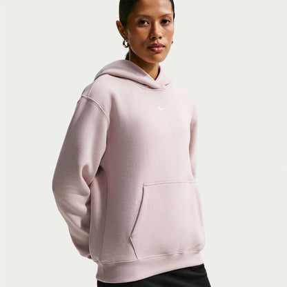 Cream - Front - Nike Womens-Ladies Phoenix Fleece Pull Over Hoodie