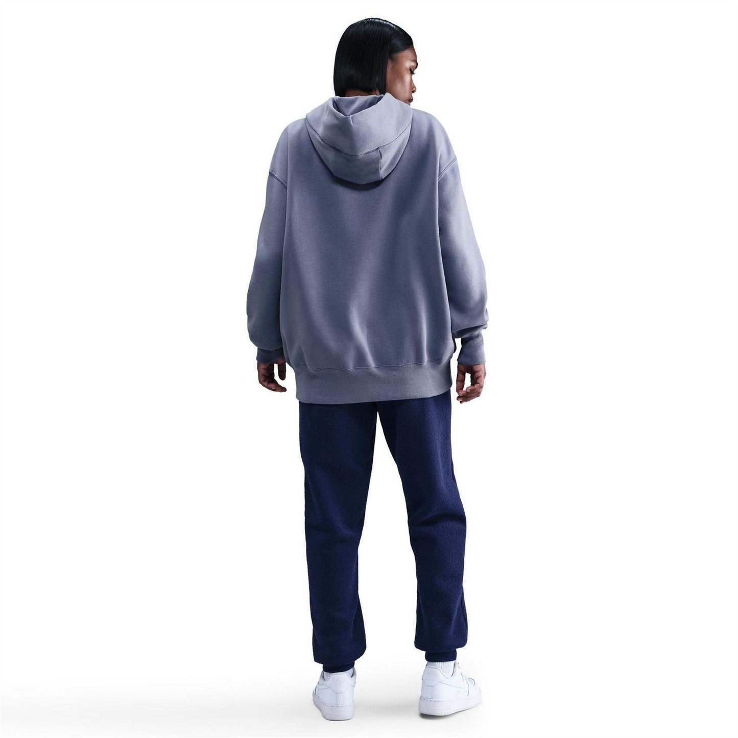Indigo - Lifestyle - Nike Womens-Ladies Phoenix Fleece Pull Over Oversized Hoodie
