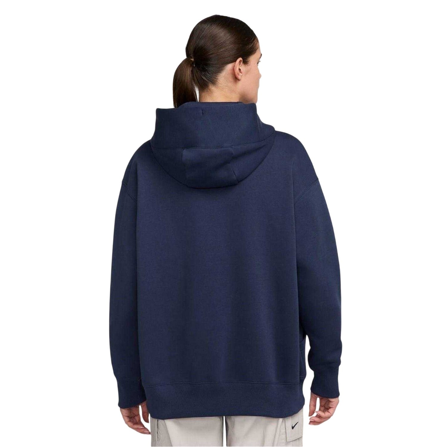 Midnight Navy - Back - Nike Womens-Ladies Phoenix Fleece Pull Over Oversized Hoodie